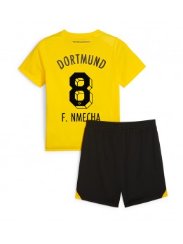 Billige Borussia Dortmund Felix Nmecha #8 Hjemmedraktsett Barn 2023-24 Kortermet (+ Korte bukser)